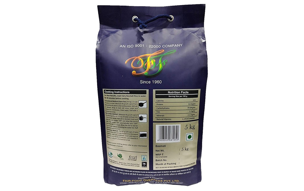 Fairy Royal Basmati Rice    Pack  5 kilogram
